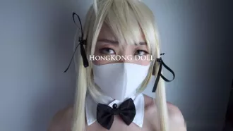 HongKongDoll - 穹妹的美好下午 從日上三竿做到黃昏日暮 25分鐘完整版 (戴套射 + 絲襪射)